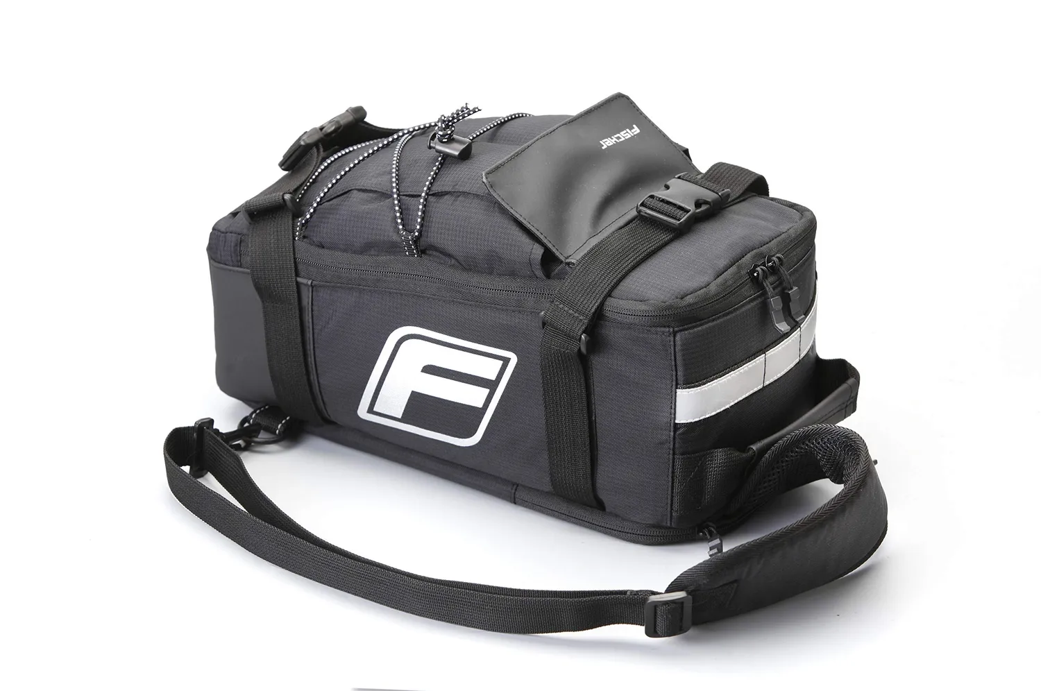 Fischer 2in1 Gepäckträgertasche Rucksack schwarz 3kg