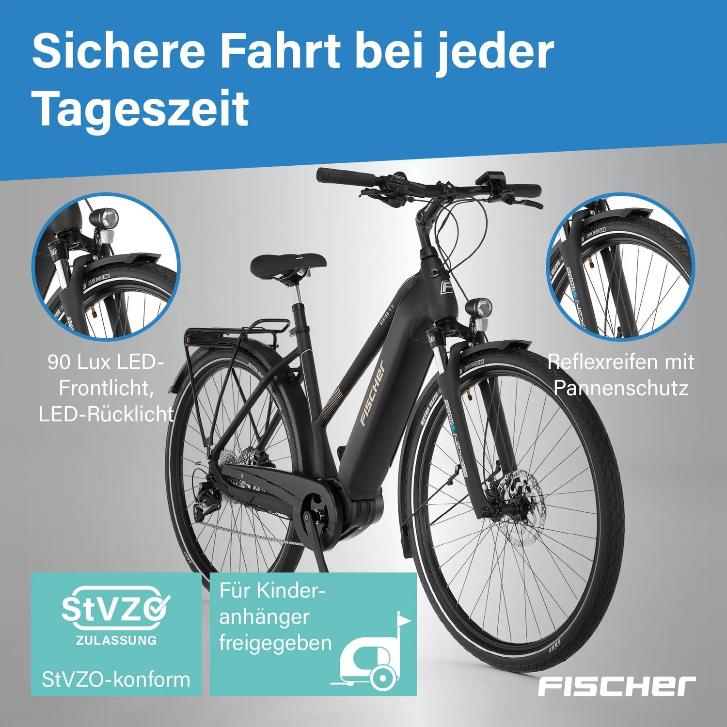Fischer Viator 4.2i Trekking E-Bike 45 cm 80 Nm