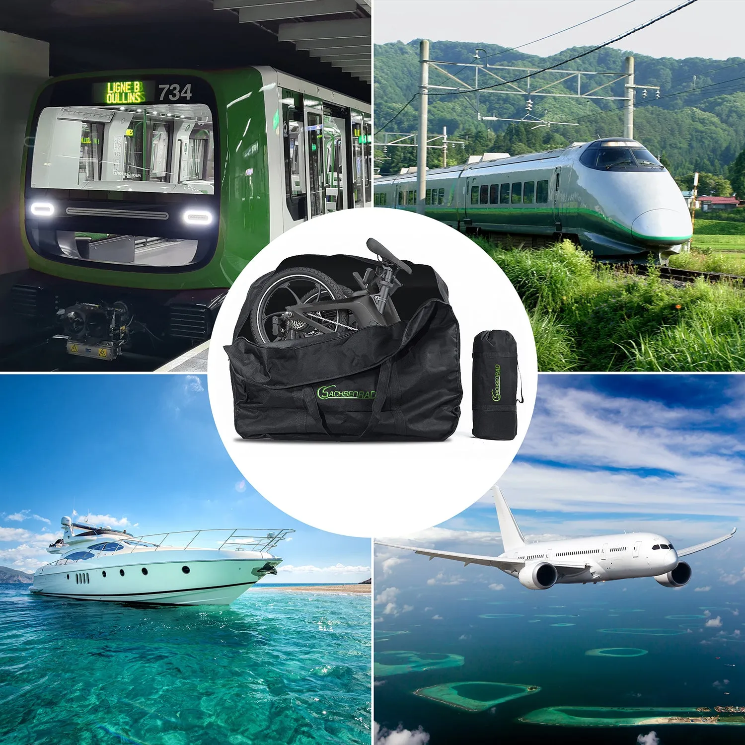SachsenRad F2 F11 F12 Faltrad-Transporttasche gebraucht 600D