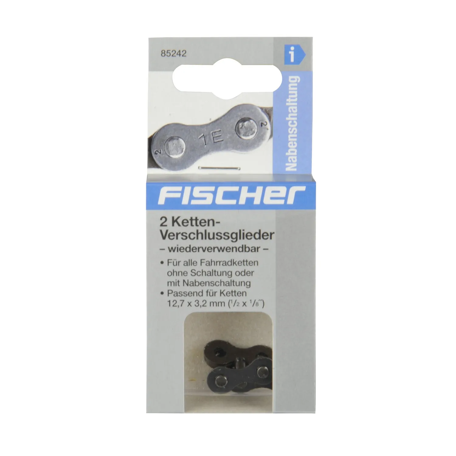 Fischer Kettenverschlussglieder 1/2x1/8 2 Stück Kette