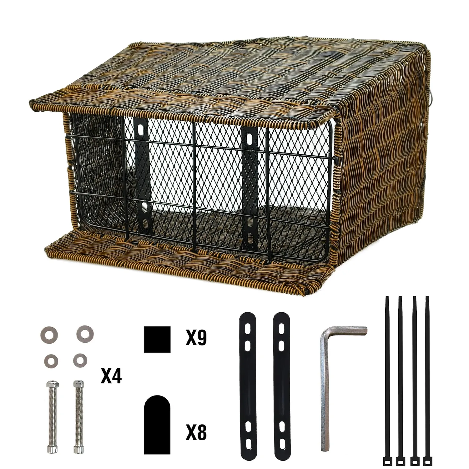 SachsenRad Vintage Gepäckträgerkorb 20L Polyrattan 6 kg