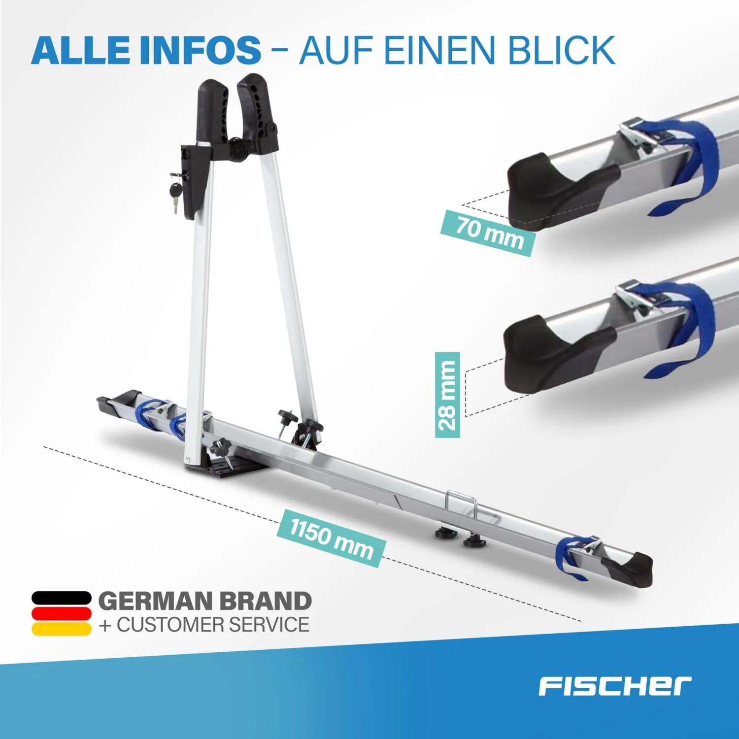 Fischer Xtreme Dach Fahrradträger 15 kg abschließbar Alu