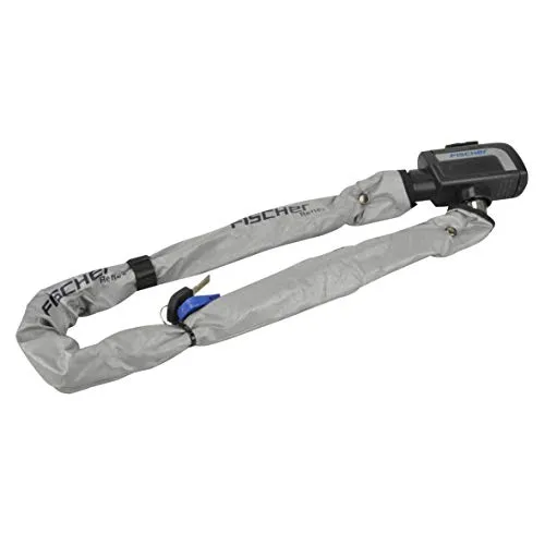 Fischer Reflex Kettenschloss 80cm 8mm Schlüssel silber