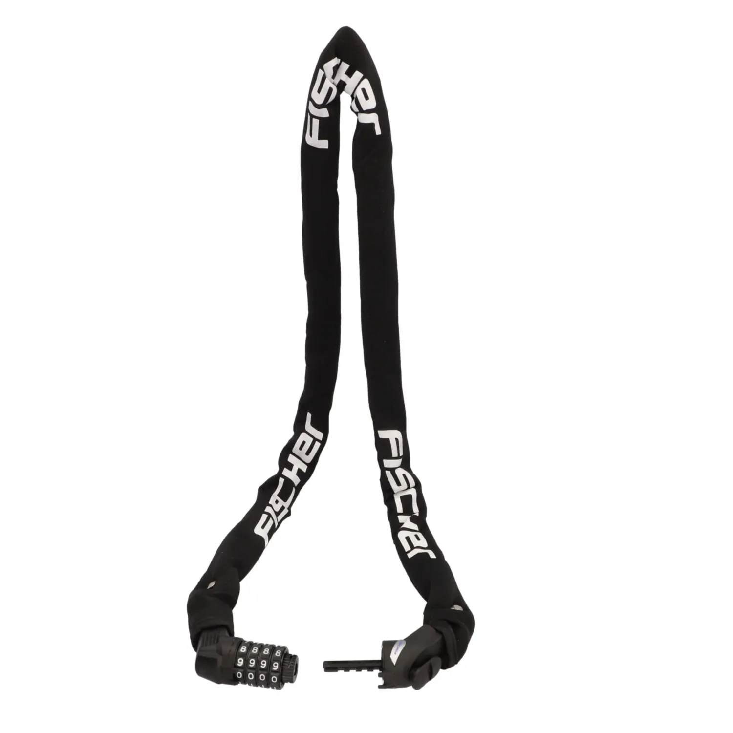 fischer Kettenschloss Zahlenschloss 130 cm schwarz