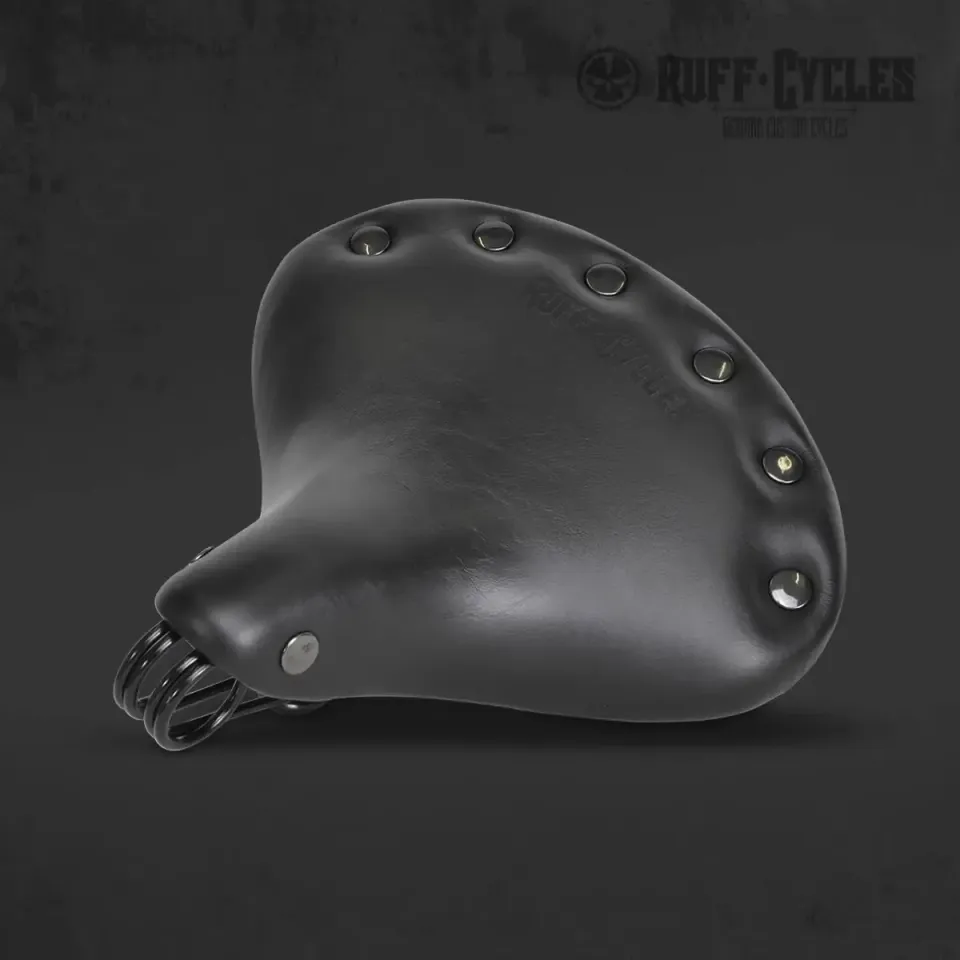 Ruff Cycles Stockman Sattel Leder Schwarz Federn