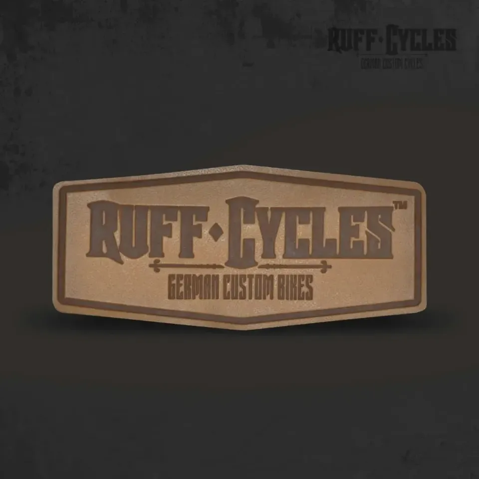 Ruff Cycles Attitude Patch Braun Kunstleder zum Annähen