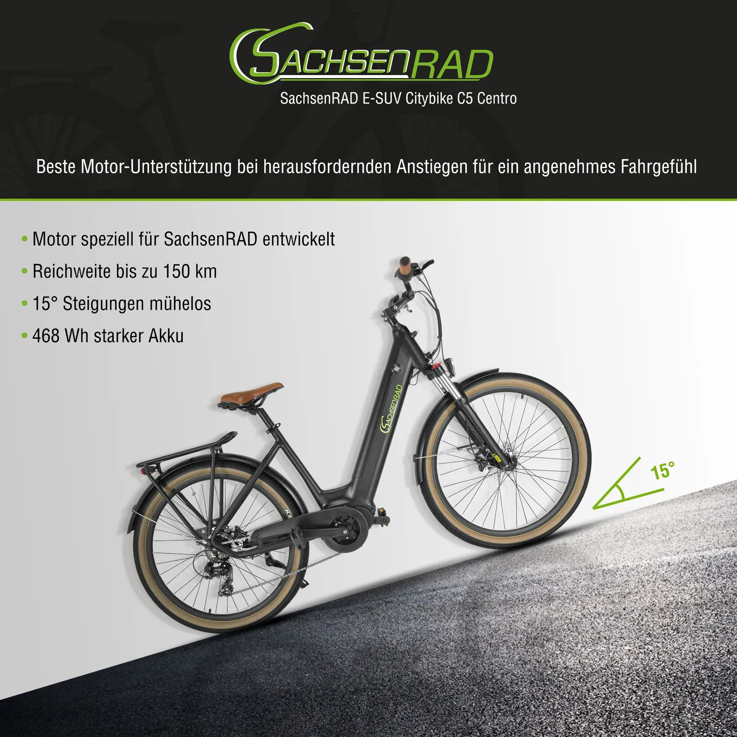 SachsenRad C5R Centro E-SUV Citybike Riemenantrieb B-Ware