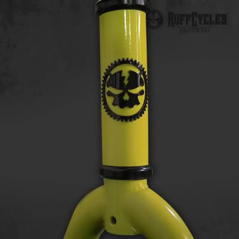 Ruff Cycles Skully Headbadge Schwarz Aluminium