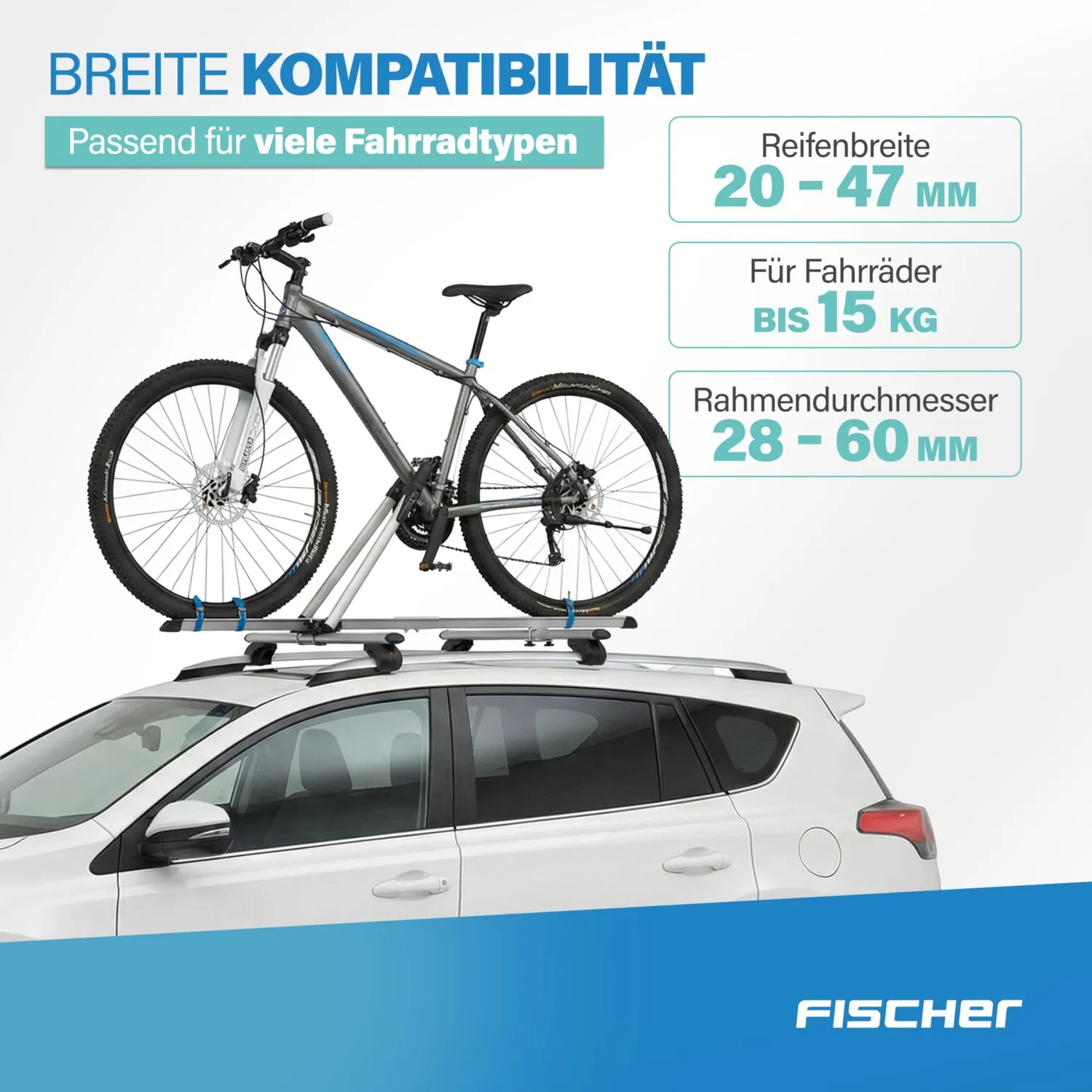 Fischer Xtreme Dach Fahrradträger 15 kg abschließbar Alu