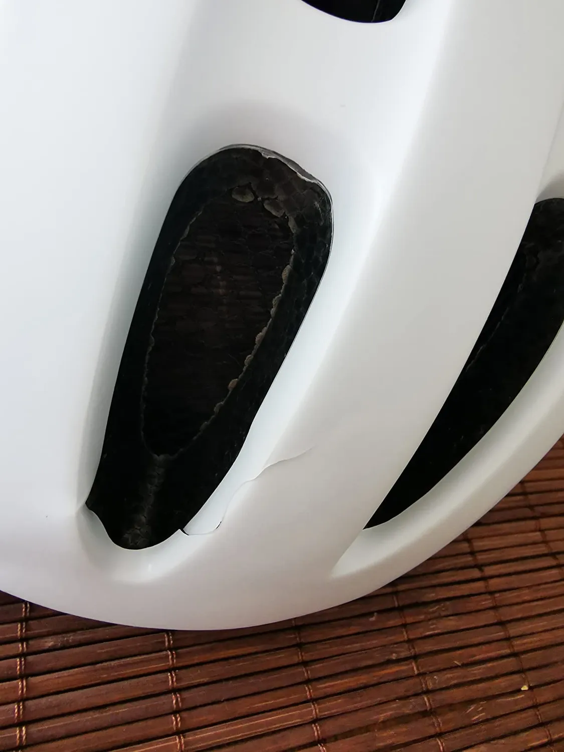 fischer Kinder Fahrradhelm Weiß Orchidee mit LED