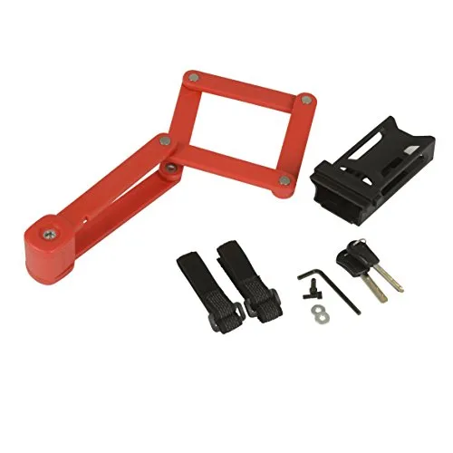 Fischer Faltschloss 85 cm mit Halterung Fahrradschloss