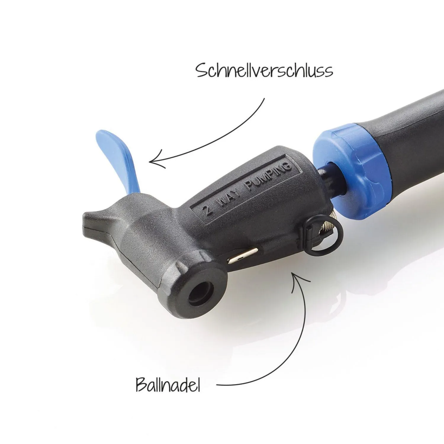 Fischer 85593 Mini-Pumpe Doppelhub schwarz Ventile