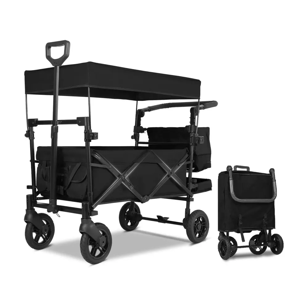 SachsenRad Bollerwagen faltbar mit Dach 150 kg