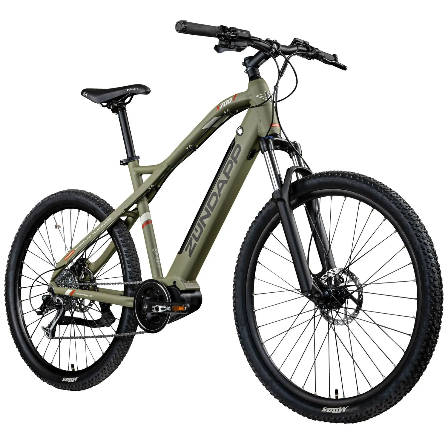 Zündapp X700 E-Mountainbike 27,5 Zoll 50cm khaki Mittelmotor