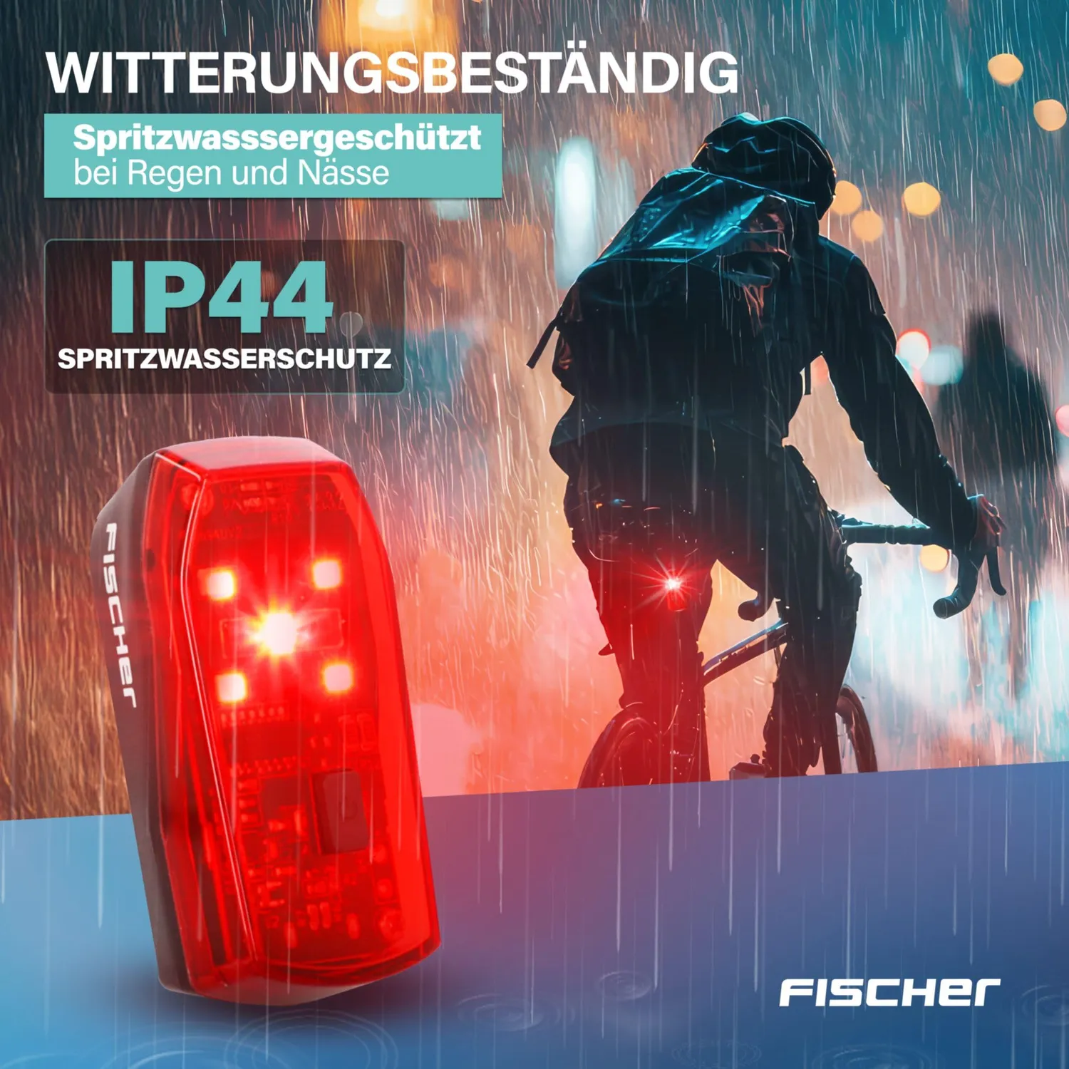 Fischer Basic Stop Rücklicht LED mit Bremslicht StVZO