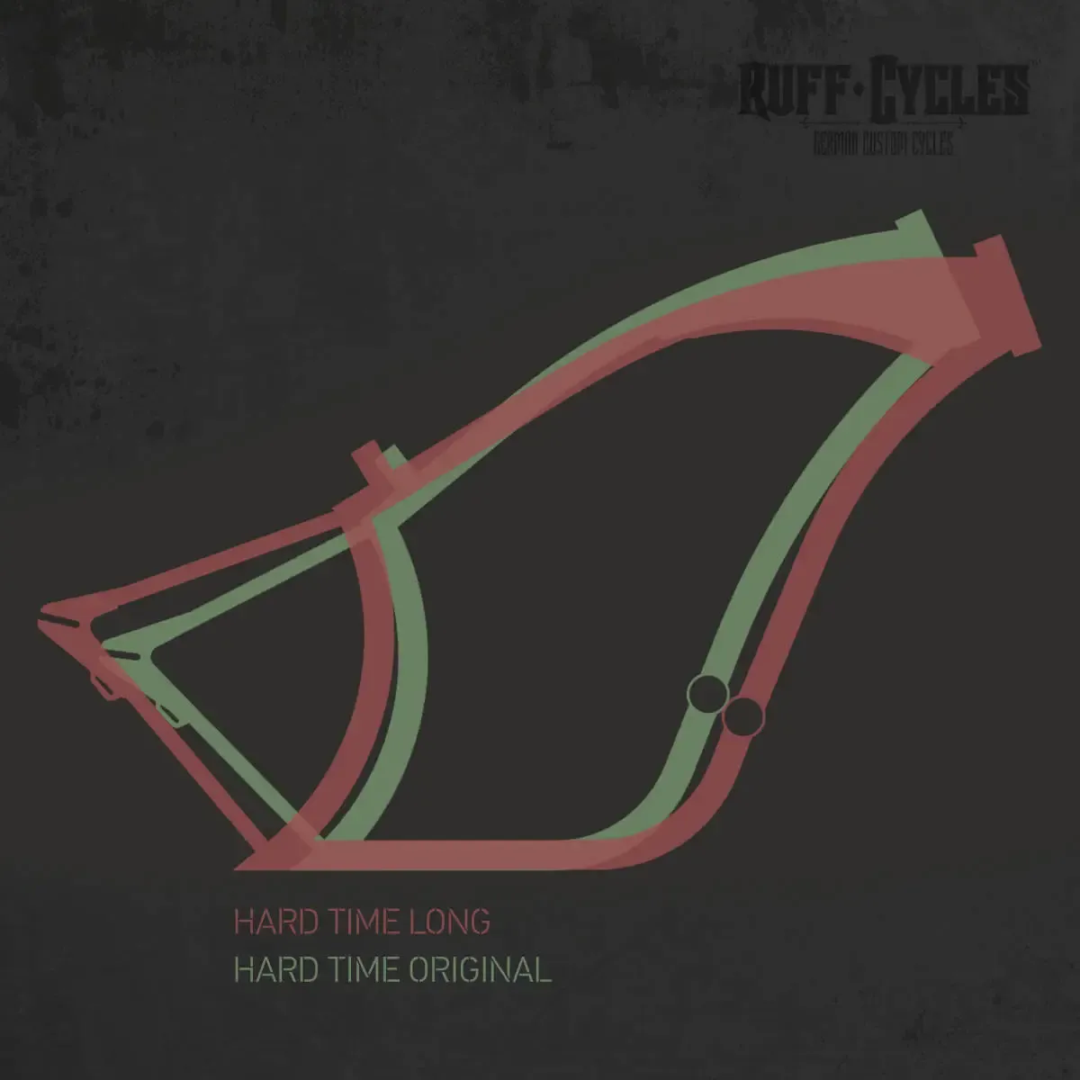 Ruff Cycles Hard Time Long Rahmen 26 Zoll Cruiser
