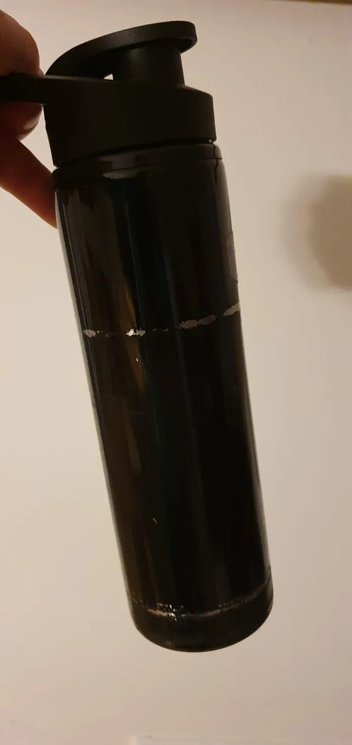 Fischer Trinkflasche Edelstahl 750 ml schwarz große Öffnung