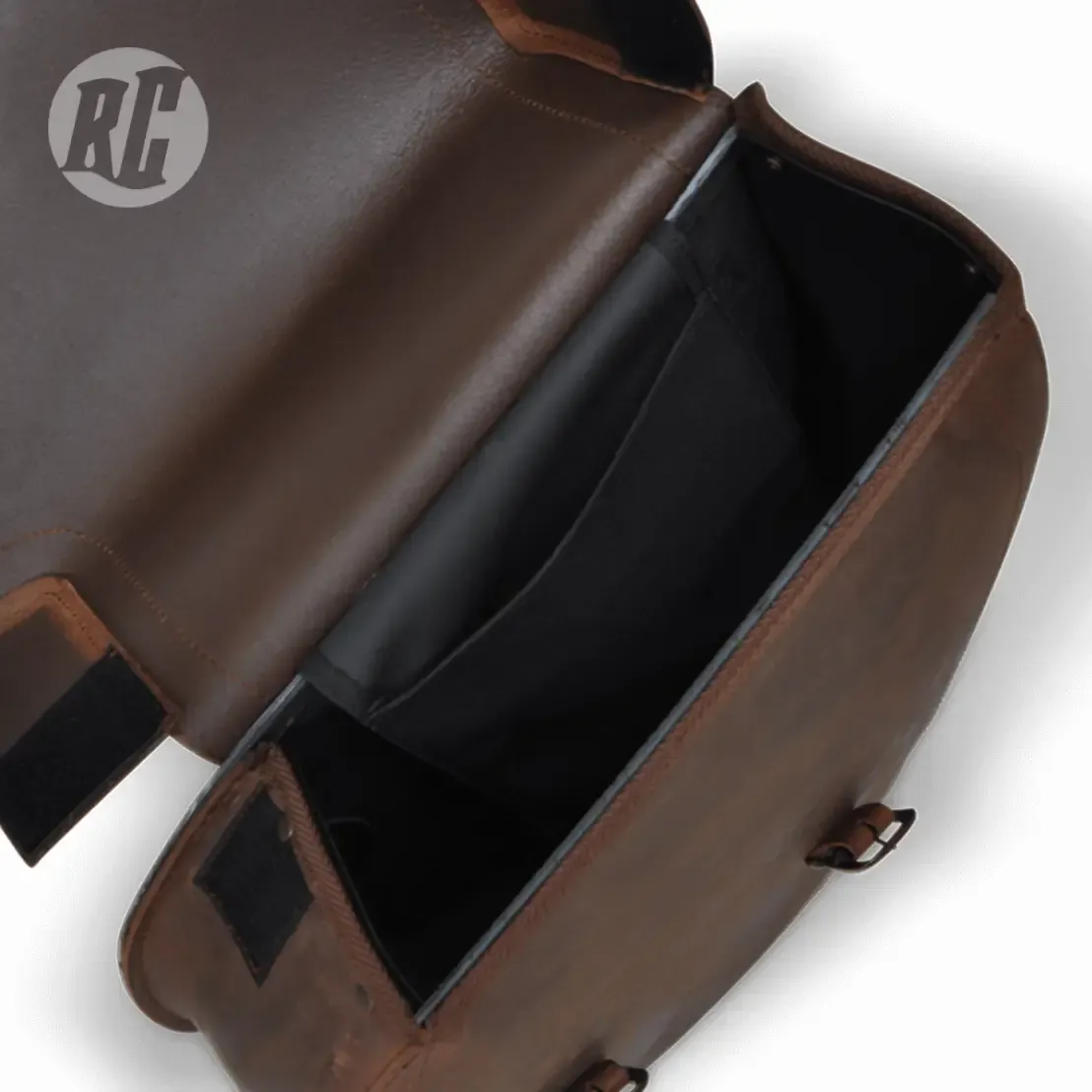 Ruff Cycles Ruffian Satteltasche Leder Links Braun Notebook