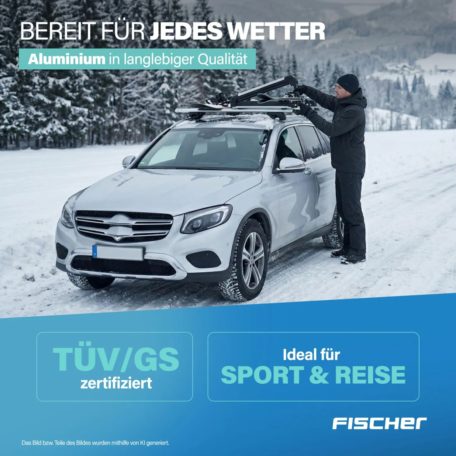 Fischer TopLine L Relingträger 120cm Alu abschließbar