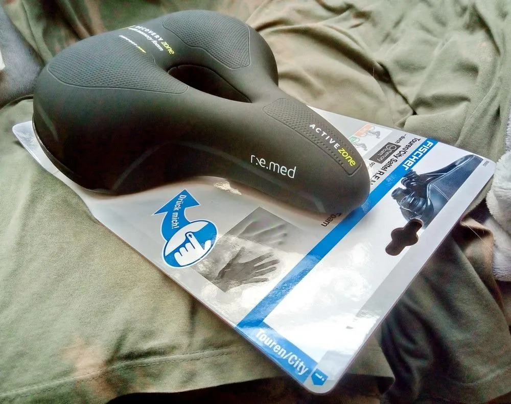 Fischer R.e.Med Memory Foam Fahrradsattel schwarz ergonomisch