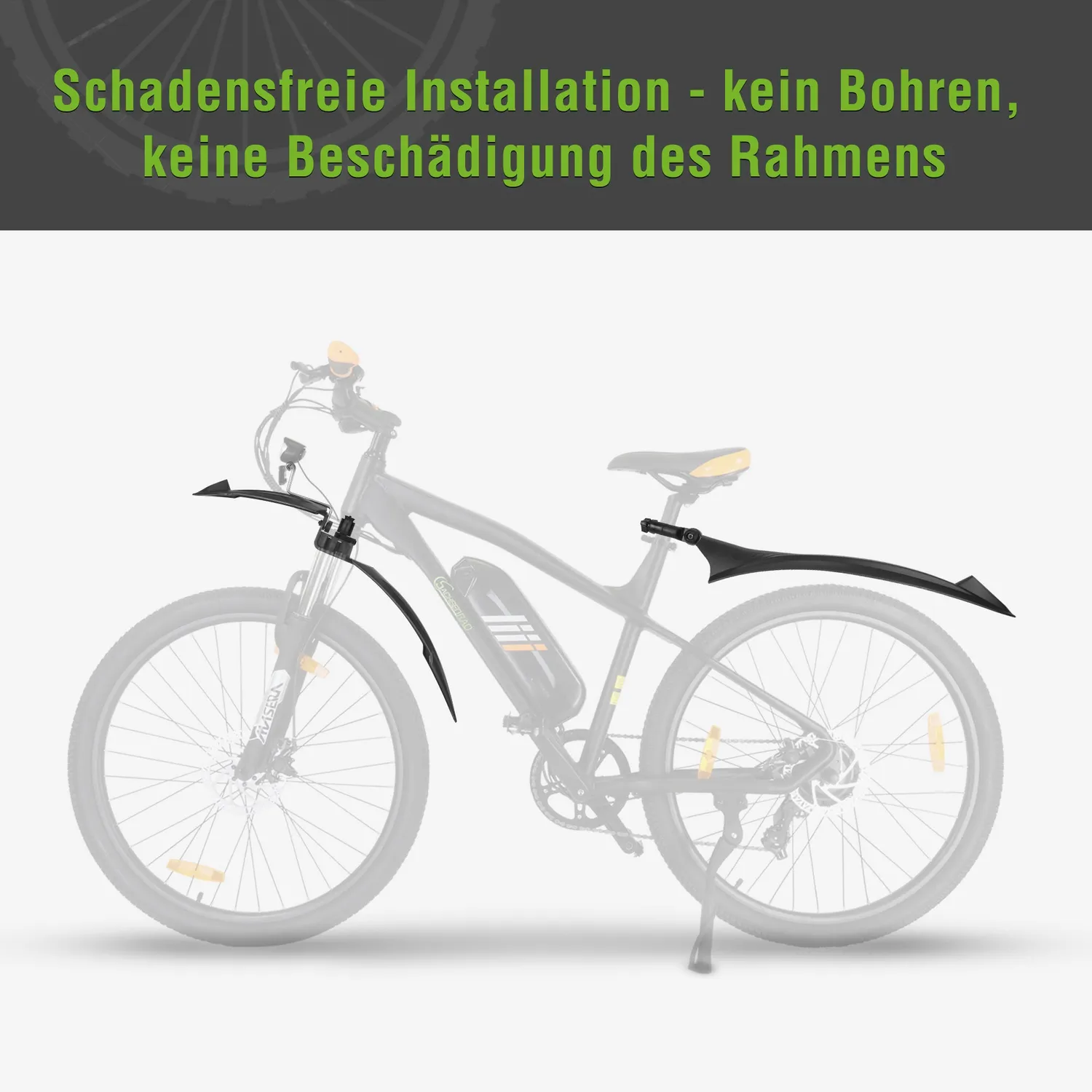 SachsenRad R6 R8 Schutzblech-Set schwarz für 26-29 Zoll