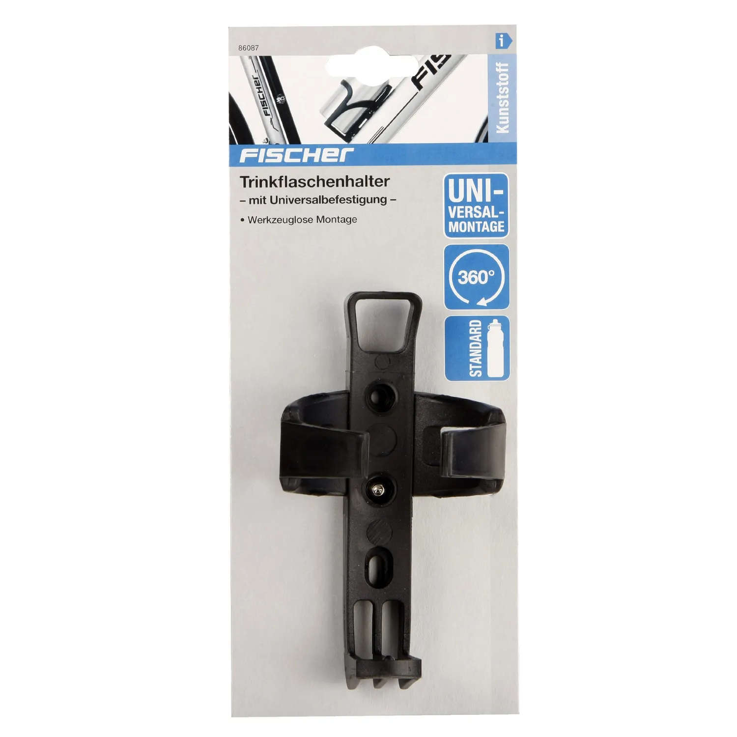 Fischer Trinkflaschenhalter Kunststoff Universal Schwarz